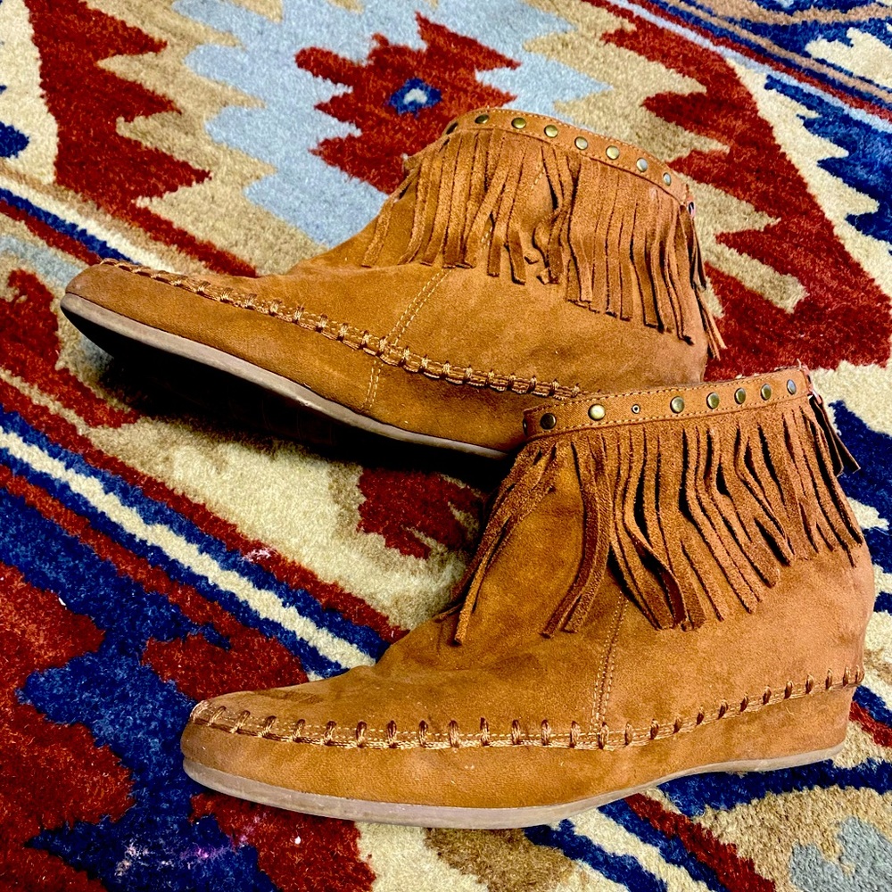 Fringe booties